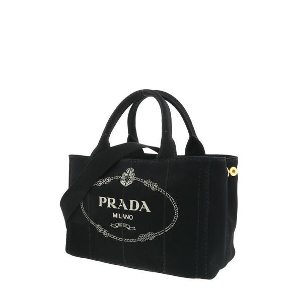 Prada 2WAY Bag Black Canapa Mini - Picture 1 of 6